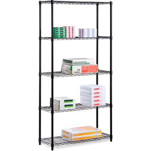 5-TIER ADJUSTABLE SHELVING UNIT, BLACK by Honey-Can-Do