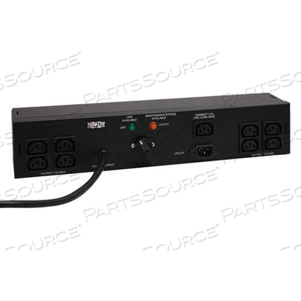 PDU DUAL SOURCE W/ HOT SWAP 200-240V 10A C13 C14 8 OUTLET 2U RM 