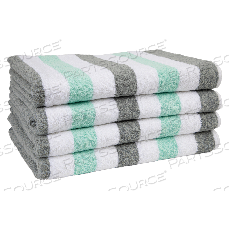 CABO CABANA TOWELS - GREY/MINT by Monarch Brands Inc.