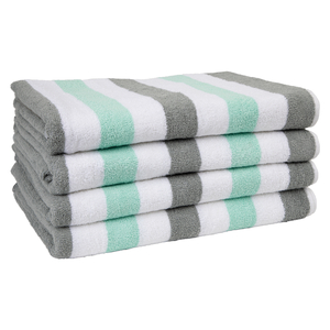 CABO CABANA TOWELS - GREY/MINT by Monarch Brands Inc.