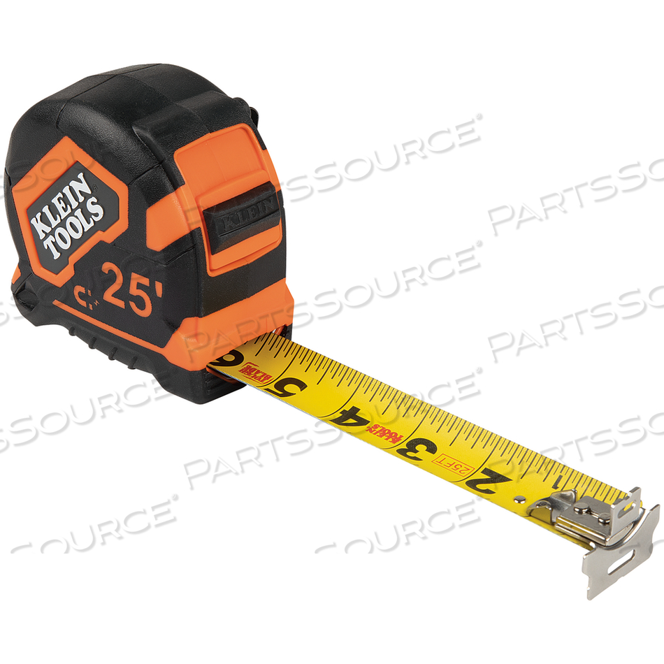 TAPE MEASURE, 25 FT. L, SAE, STEEL, 1/16 IN. TOP by Klein Tools TAPE MEASURE, 25 FT. L, SAE, STEEL, 1/16 IN. TOP by Klein Tools