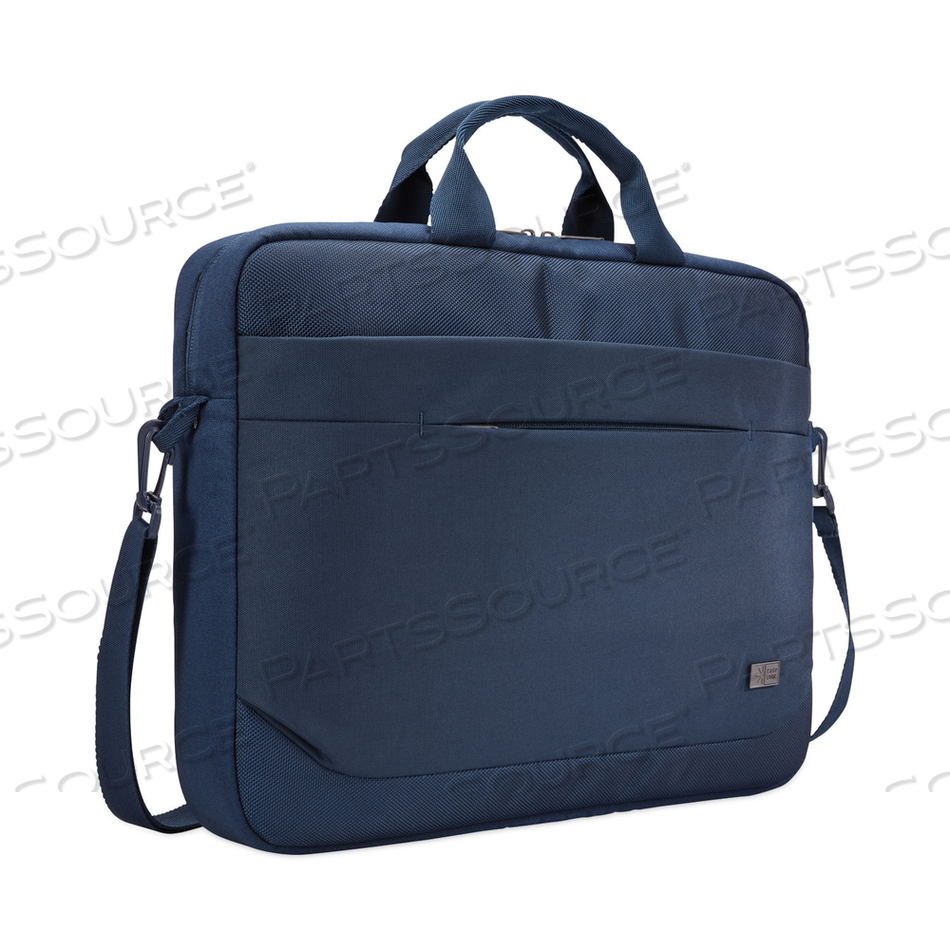 ADVANTAGE LAPTOP ATTACHE, FITS DEVICES UP TO 15.6", POLYESTER, 16.1 X 2.8 X 13.8, DARK BLUE 