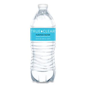 PURIFIED BOTTLED WATER, 16.9 OZ BOTTLE, 24 BOTTLES/CARTON, 84 CARTONS/PALLET by True Clear PURIFIED BOTTLED WATER, 16.9 OZ BOTTLE, 24 BOTTLES/CARTON, 84 CARTONS/PALLET by True Clear
