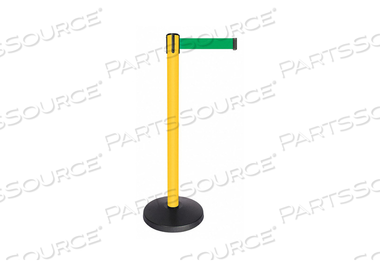 BARRIER POST GREEN BELT YELLOW POST by Queueway BARRIER POST GREEN BELT YELLOW POST by Queueway