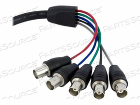 COAXIAL MONITOR CABLE, BLACK, 28 AWG CABLE, 0.3 IN DIA, 1 X VGA 15 PIN, HIGH DENSITY D-SUB MALE, 5 BNC (RF COAX) FEMALE, PVC, 1 FT, 3.6 OZ by StarTech.com Ltd. COAXIAL MONITOR CABLE, BLACK, 28 AWG CABLE, 0.3 IN DIA, 1 X VGA 15 PIN, HIGH DENSITY D-SUB MALE, 5 BNC (RF COAX) FEMALE, PVC, 1 FT, 3.6 OZ by StarTech.com Ltd.