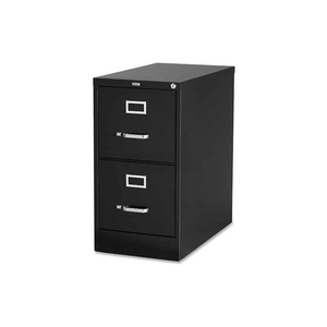 LORELL 2-DRAWER COMMERCIAL-GRADE VERTICAL FILE CABINET, 15"W X 22"D X 28"H, BLACK by S.P. Richards Company