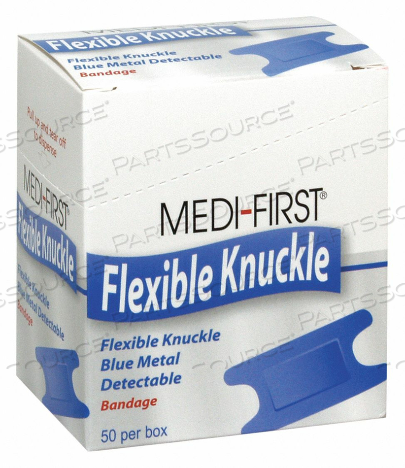 METAL DETECTABLE KNUCKLE BANDAGES PK50 by Medi-First
