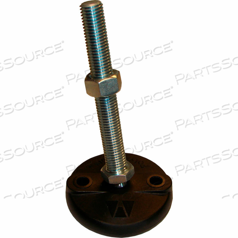 STANDARD NYLON LEVELING MOUNT W/ BOLT - NYLON - 5/8-11 X 6" BOLT - 2" DIA. X 6-7/8" H - 4000 LB CAP by Morton Machine Works