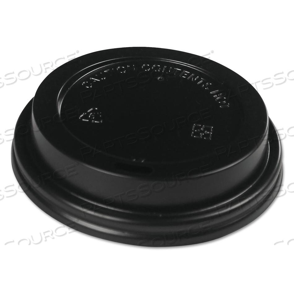 DISPOSABLE HOT CUP LID, FOR 10 OZ_12 OZ_16 OZ_20 OZ CUP CAPACITY, BLACK by Boardwalk