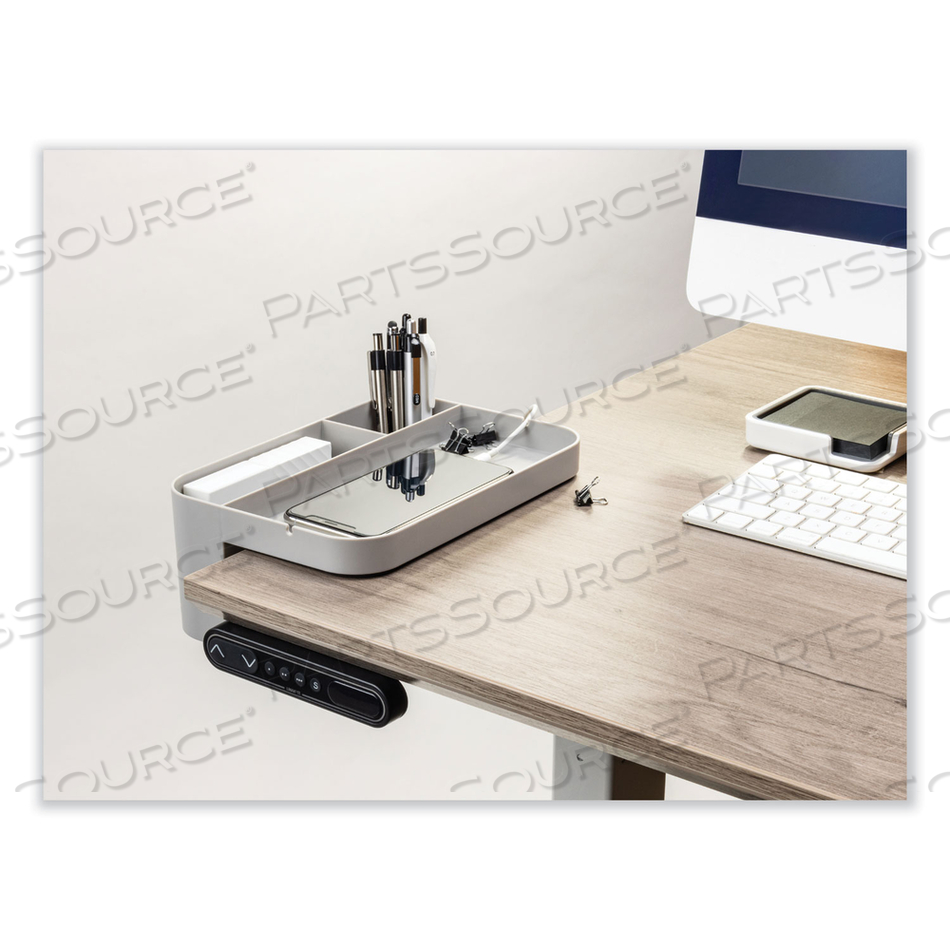 STANDING DESK LARGE DESK ORGANIZER, TWO SECTIONS, 9 X 6.17 X 3.5, GRAY by Deflecto