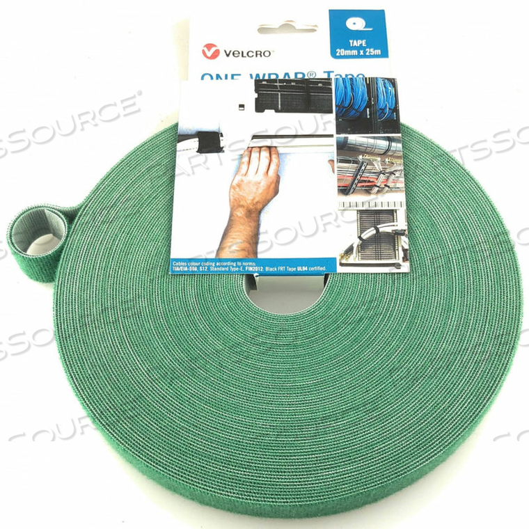 VELCRO BRAND ONE-WRAP HOOK & LOOP TAPE FASTENERS GREEN 3/8" X 75' by Industrial Webbing Corp. VELCRO BRAND ONE-WRAP HOOK & LOOP TAPE FASTENERS GREEN 3/8" X 75' by Industrial Webbing Corp.