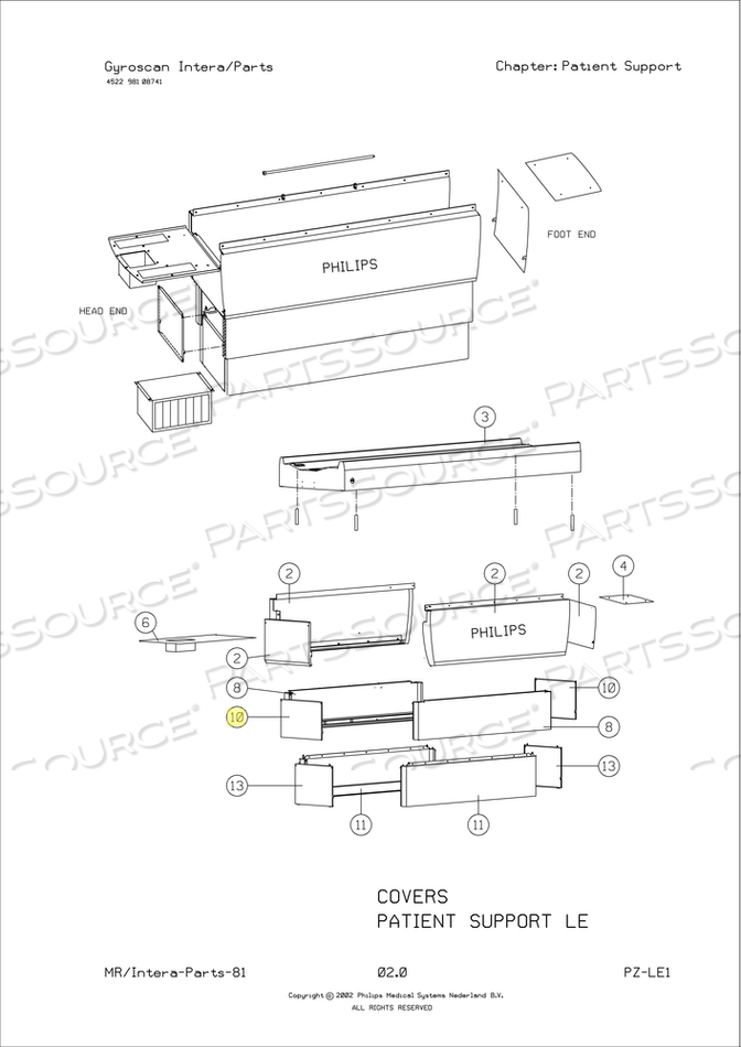 MIDDLE COVER FRONT/REAR by Philips Healthcare