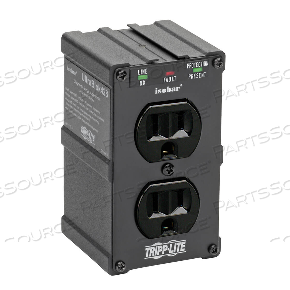 ISOBAR SURGE PROTECTOR WALL MOUNT DIRECT PLUG IN 2 OUT 1410 JOUL by Tripp Lite