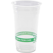 GREENSTRIPE PLA COLD CUPS, 24 OZ., TRANSLUCENT by Eco-Products