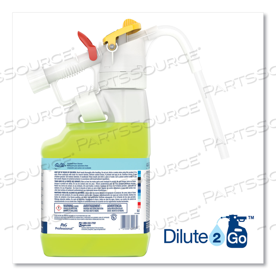 DILUTE 2 GO, P AND G PRO LINE FINISHED FLOOR CLEANER, FRESH SCENT, 4.5 L JUG, 1/CARTON 