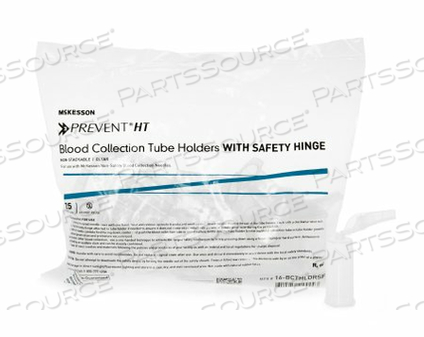 NEEDLE HOLDER WITH SAFETY SHIELD PREVENT® HT UNIVERSAL FIT, CLEAR, NON-STACKABLE, MULTI-SAMPLE (25 PER BAG) by McKesson