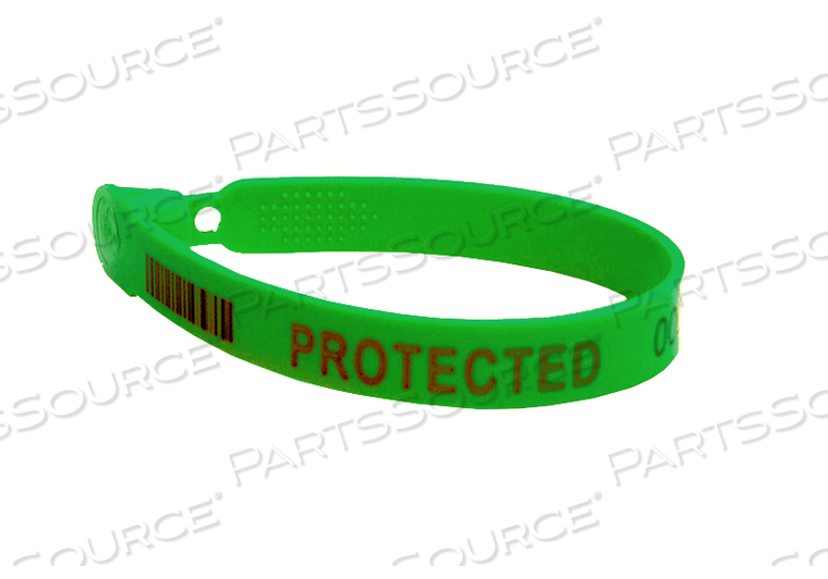 PLASTIC TRUCK SEALS: LASER ETCHED PROTECTED WITH AN 8 DIGIT HUMAN READABLE NUMBER (GREEN - 7 1/4") by Cambridge Security Seals LLC