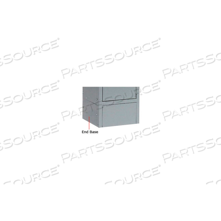 STEEL LOCKER END BASE - FOR 15"D LOCKER WITH 6"H LEGS MEDIUM GRAY by Tennsco Corp.