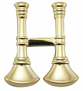 METAL RANK INSIGNIA FIRE BUGLES GOLD PR by Heros Pride