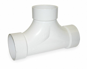 TWO-WAY CLEANOUT TEE, SCHEDULE 40, 4 IN X 4 IN X 4 IN FITTING PIPE SIZE, WHITE by Charlotte Pipe And Foundry Co.