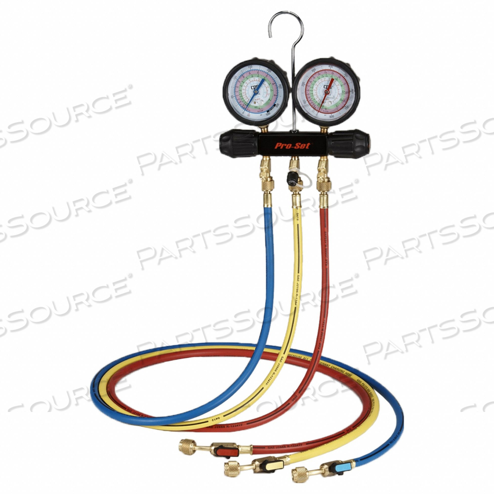 MECHANICAL MANIFOLD GAUGE SET 2 VALVES by Pro-Set MECHANICAL MANIFOLD GAUGE SET 2 VALVES by Pro-Set