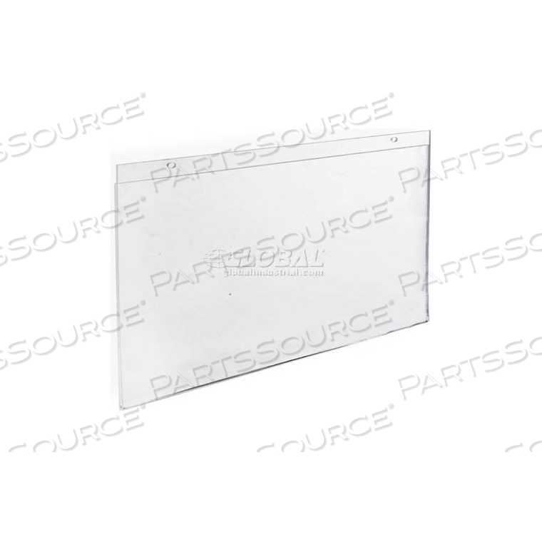 HORIZONTAL WALL MOUNT ACRYLIC SIGN HOLDER, 17" X 11", ACRYLIC - PKG QTY 10 by Azar International