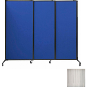 PORTABLE ACOUSTICAL PARTITION PANELS, SLIDING PANELS, 80"X7' WITH CASTERS, CLEAR by Versare Solutions, Inc.