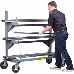 MOBILE CANTILEVER BAR RACK, 4000 LBS. CAP, 51" OAH, 24" X 48" BASE by Little Giant MOBILE CANTILEVER BAR RACK, 4000 LBS. CAP, 51" OAH, 24" X 48" BASE by Little Giant