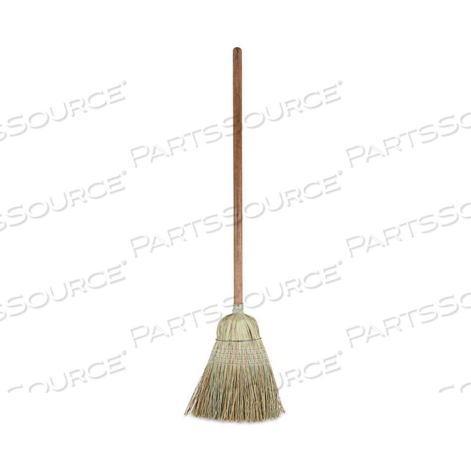 CORN/FIBER BROOMS, CORN/SYNTHETIC FIBER BRISTLES, 60" OVERALL LENGTH, GRAY/NATURAL by Boardwalk