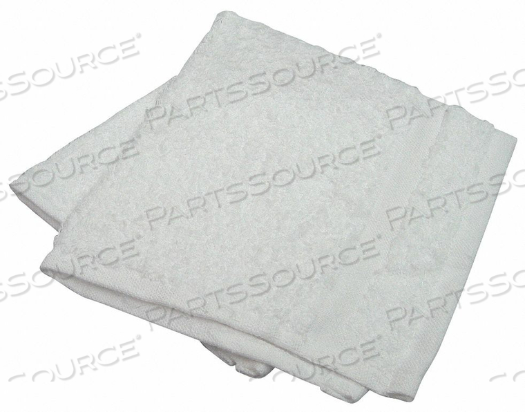 WASH CLOTH 12X12 IN WHITE PK12 by R&R Textile Mills, Inc.