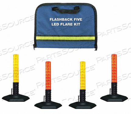 LED SAFETY FLARE KIT LED RED/BLUE 4 H by EMI