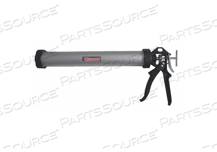 CAULK GUN, THRUST RATIO 12:1, FOR CONTAINER SIZE 24 OZ, BARREL MATERIALS ALUMINUM, FRAME STYLE FULL BARREL, GRIP STYLE STANDARD, MATERIAL ME by Westward