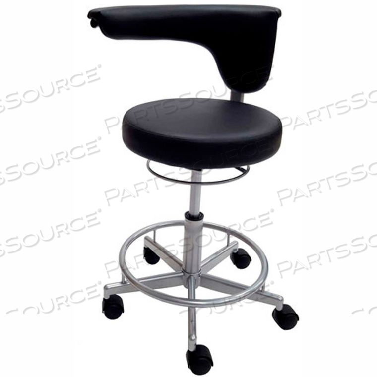 SHOPSOL VINYL LAB STOOL WITH MOVEABLE ARM - BLACK by LDS Industries LLC SHOPSOL VINYL LAB STOOL WITH MOVEABLE ARM - BLACK by LDS Industries LLC