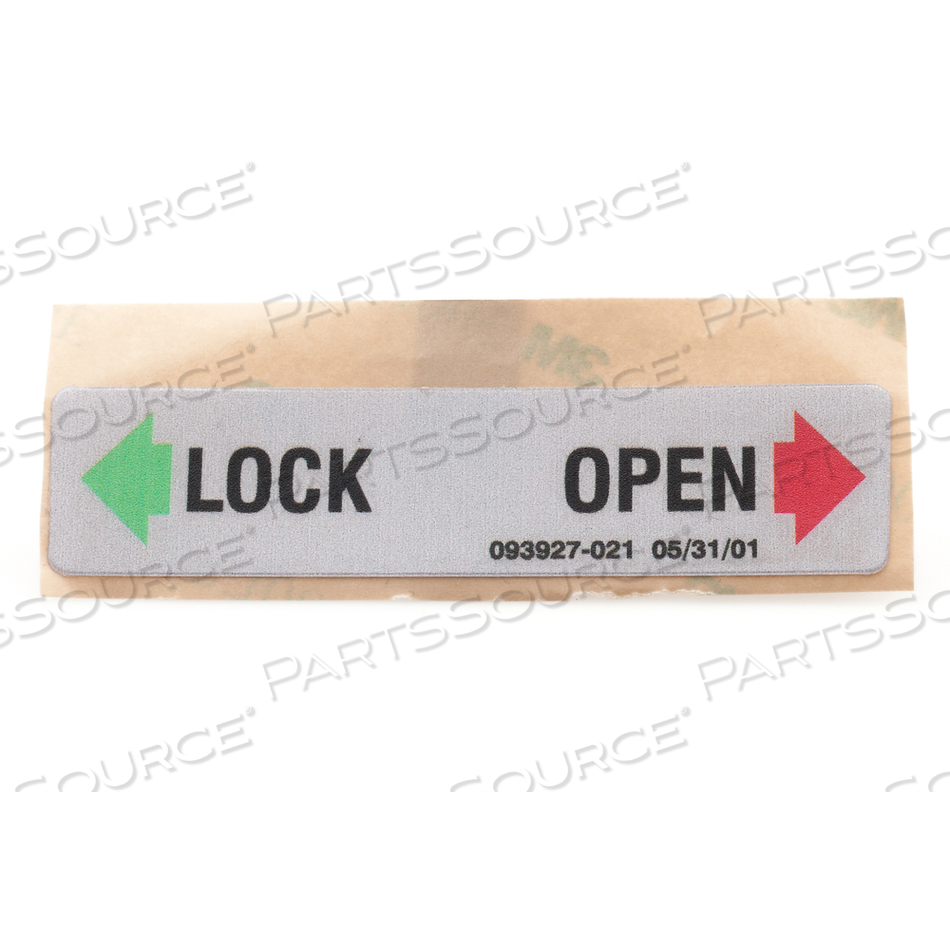 LOCK/OPEN LEVER LABEL by STERIS Corporation LOCK/OPEN LEVER LABEL by STERIS Corporation
