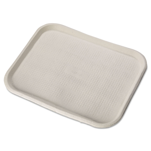 SAVADAY MOLDED FIBER FOOD TRAYS, 1-COMPARTMENT, 14 X 18, WHITE, PAPER, 100/CARTON by Chinet