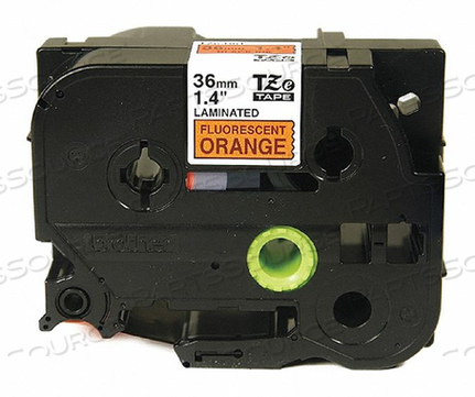 LABEL TAPE CARTRIDGE BLK/ORNG 1-13/32 W by Brother