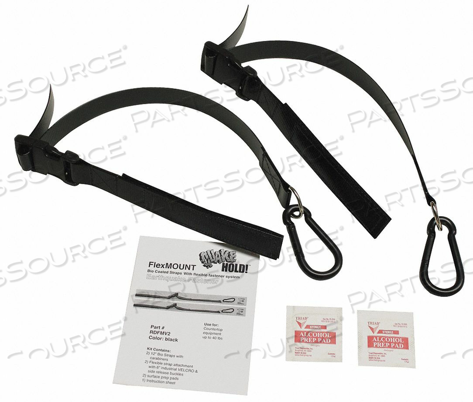 FLEX MOUNT FASTENER BLACK 100 LB. by QuakeHOLD!