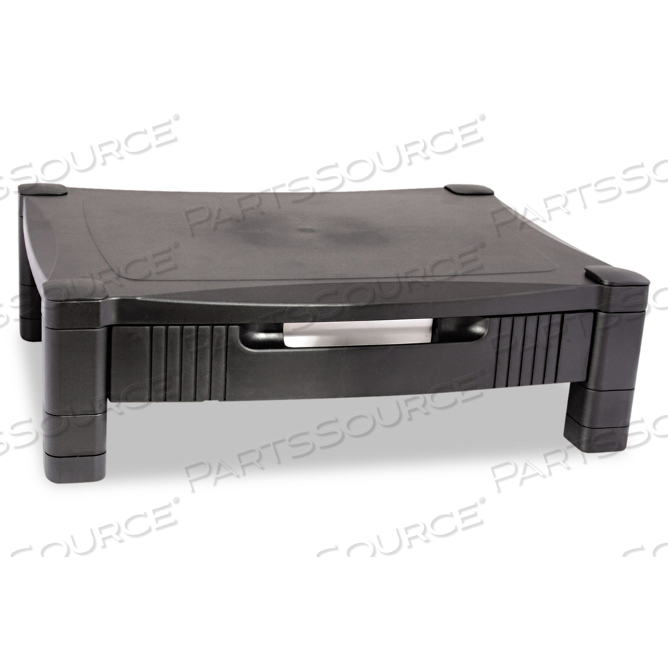 MONITOR STAND WITH DRAWER, 17" X 13.25" X 3" TO 6.5", BLACK, SUPPORTS 50 LBS by Kantek