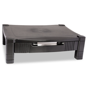 MONITOR STAND WITH DRAWER, 17" X 13.25" X 3" TO 6.5", BLACK, SUPPORTS 50 LBS by Kantek