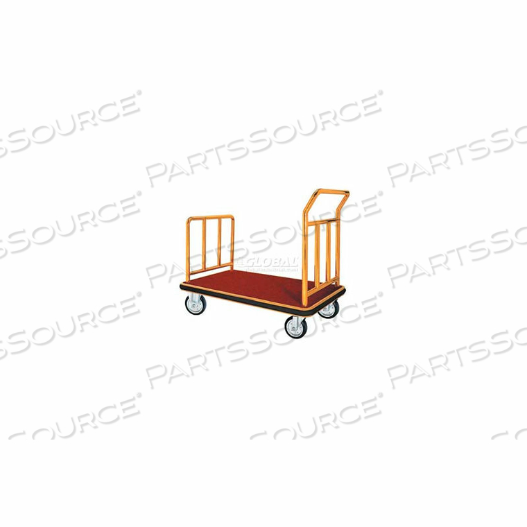 DELUXE BRASS LUGGAGE PLATFORM CART 42 X 24 by Aarco Products DELUXE BRASS LUGGAGE PLATFORM CART 42 X 24 by Aarco Products