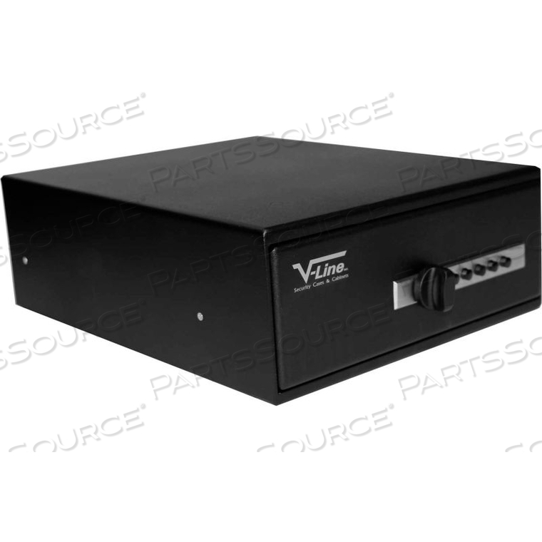 SLIDE-AWAY PORTABLE SAFE - 2 GUN CAP. 12"W X 10"D X 4"H, BLACK by V-Line SLIDE-AWAY PORTABLE SAFE - 2 GUN CAP. 12"W X 10"D X 4"H, BLACK by V-Line