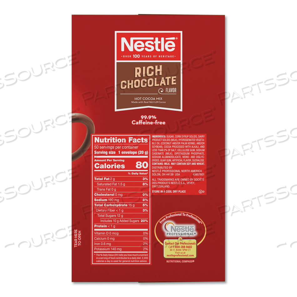 HOT COCOA MIX, RICH CHOCOLATE, .71OZ by Nestle HOT COCOA MIX, RICH CHOCOLATE, .71OZ by Nestle