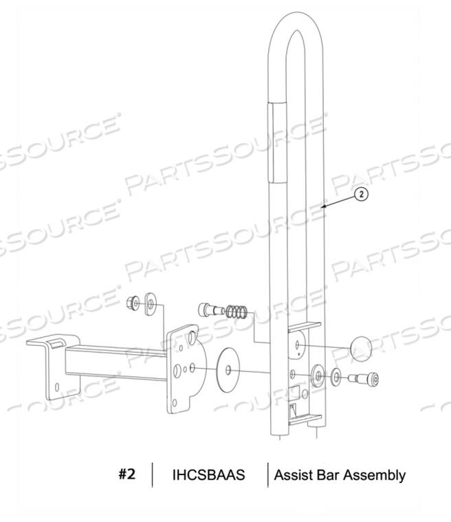 36 IN BED GRAB BAR by Invacare Corporation