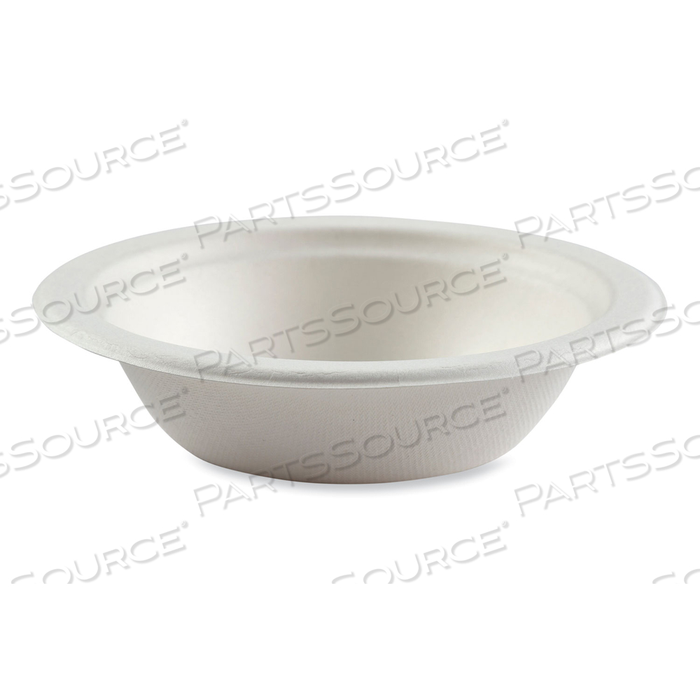 BAGASSE PFAS-FREE DINNERWARE, BOWL, 12 OZ, WHITE, 1,000/CARTON 