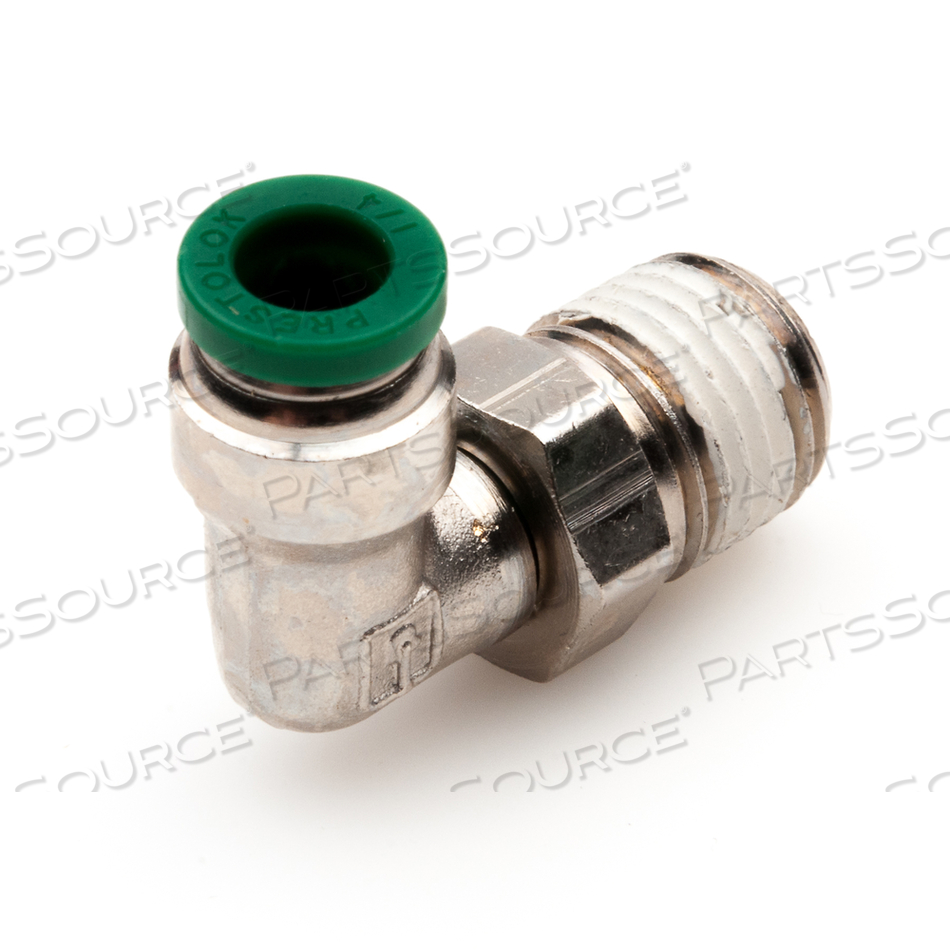 PUSH ELBOW FITTING, 1/4 IN, NPT, BRASS, 1/4 IN OD by STERIS Corporation PUSH ELBOW FITTING, 1/4 IN, NPT, BRASS, 1/4 IN OD by STERIS Corporation