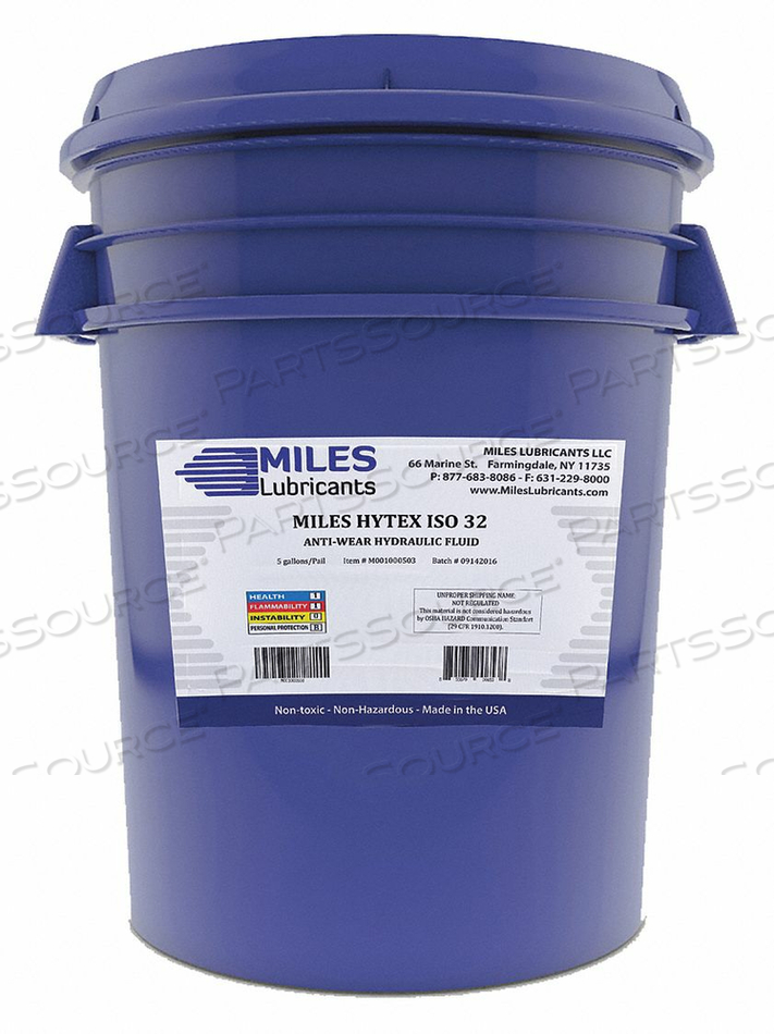 OIL 32 10W PAIL 35 LB. 99 VISCOSITY by Miles Lubricants