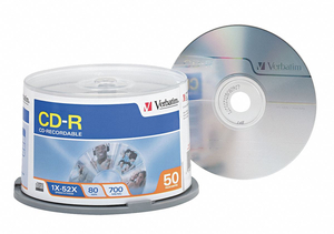 CD-R DISC 700 MB 80 MIN 52X PK50 by Verbatim