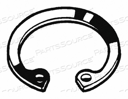 RETAINING RING,INTERNAL,4 MM THK, METRIC, HOUSING RING, STD, FOR 125 MM BORE DIA, 4 MM THICK by Fabory