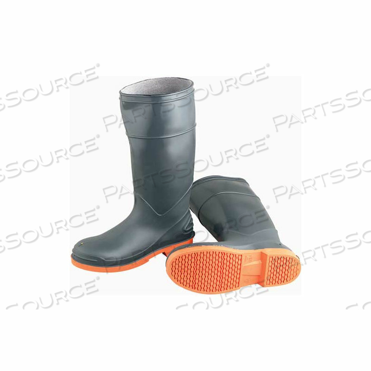 MEN'S BOOT, 16" SUREFLEX BROWN/CREAM STEEL TOE, PVC, SIZE 8 by Dunlop