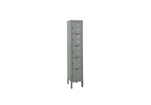 G3794 BOX LOCKER LOUVERED 1 WIDE 5 TIER GRAY by Hallowell